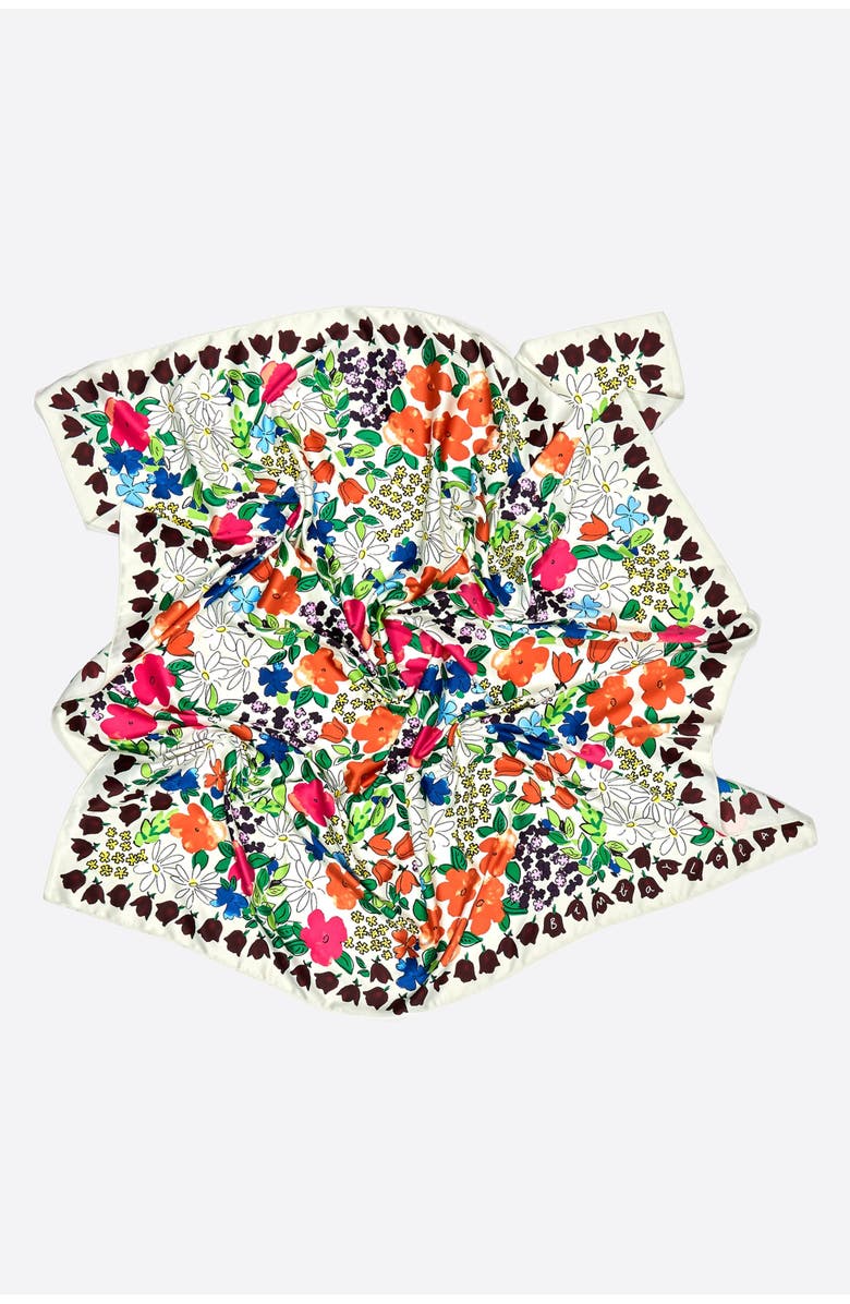 Bimba y Lola Flower Garden Scarf, Alternate, color, Off White