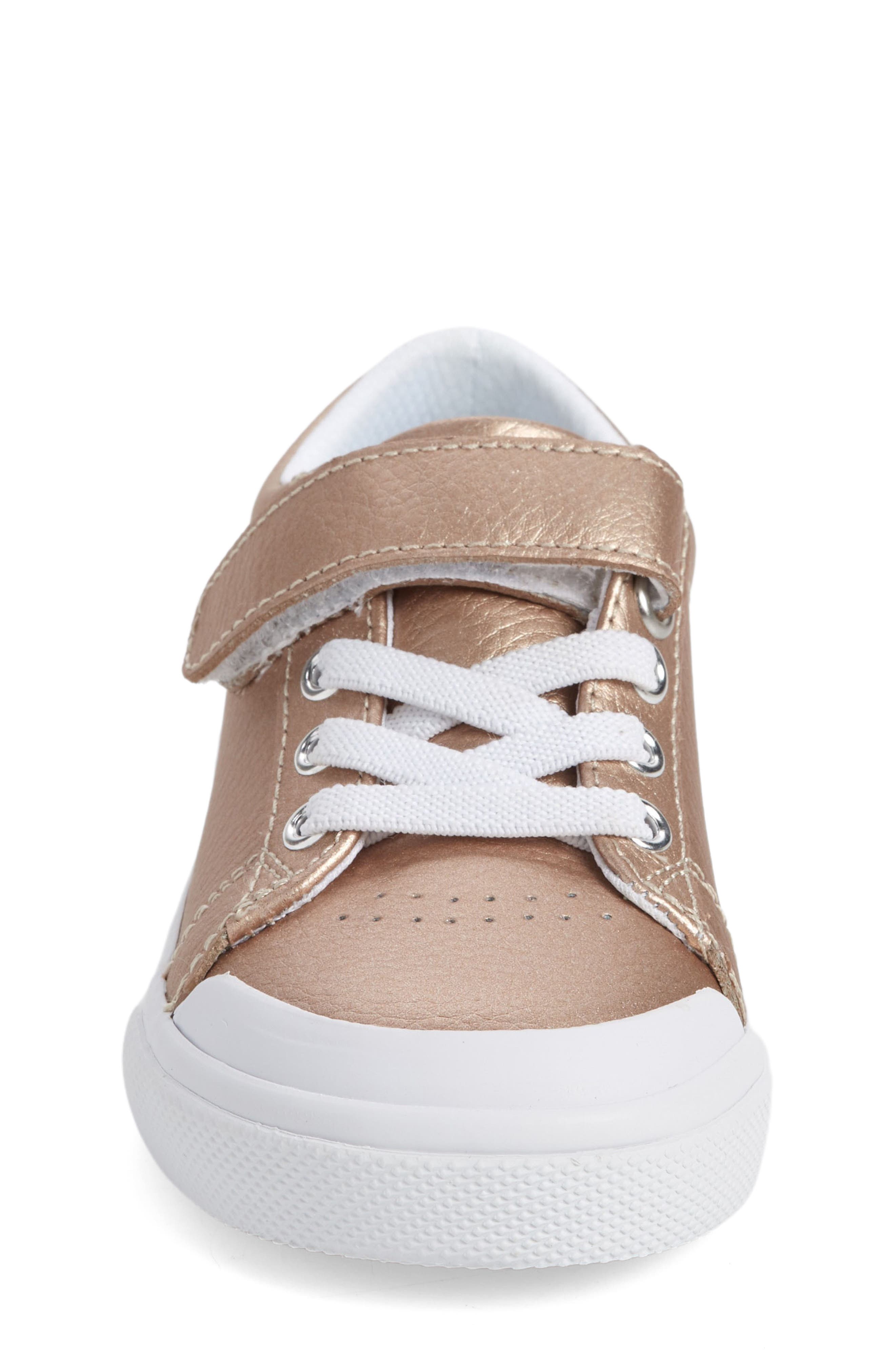 Reese Sneaker, Alternate, color, ROSE GOLD LEATHER