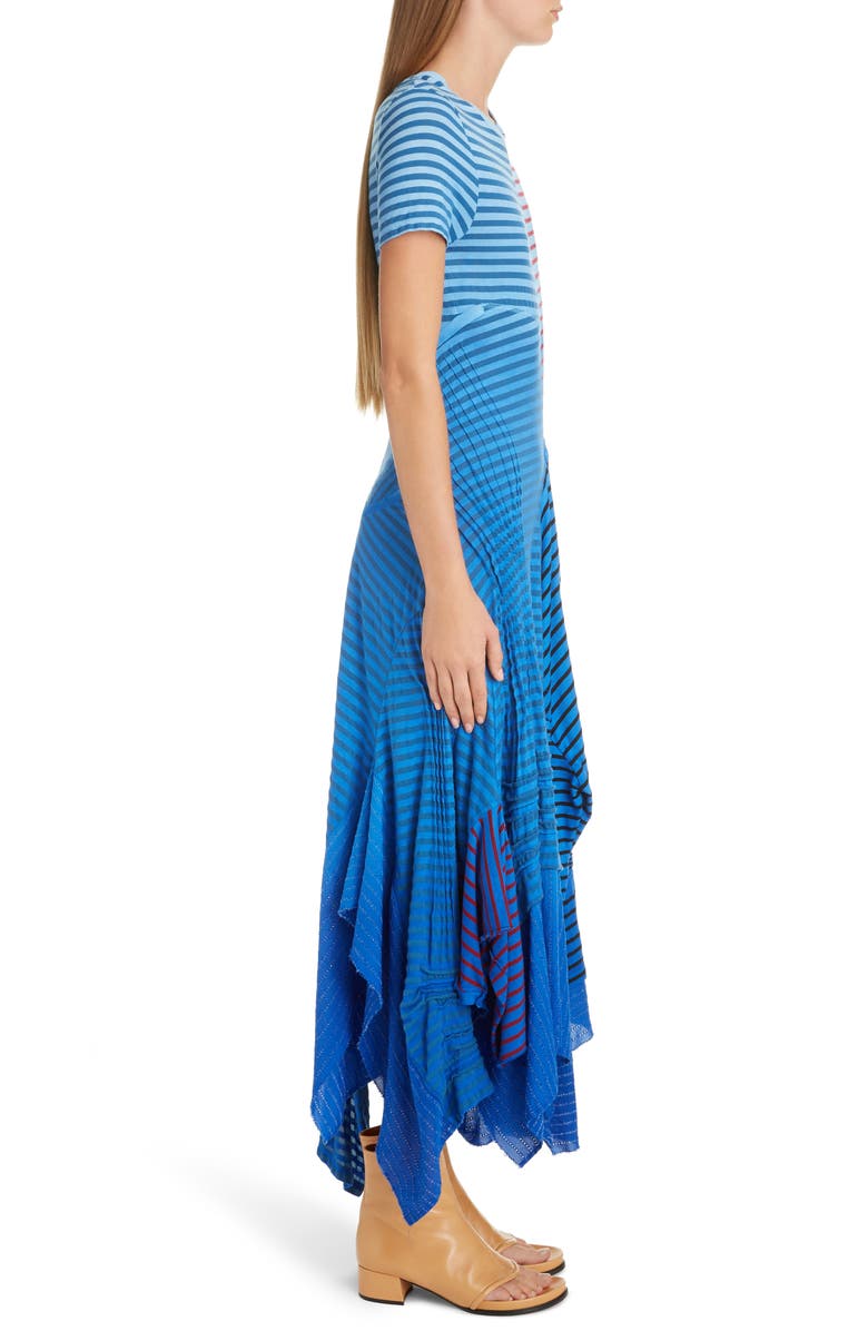 Loewe Stripe Tie Dye Asymmetrical Dress | Nordstrom