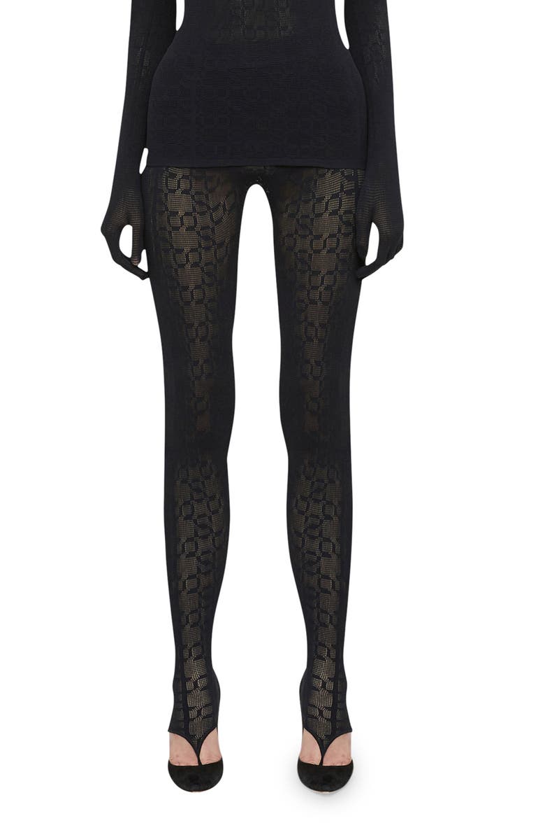 Wolford Intricate Stirrup Tights, Alternate, color, 