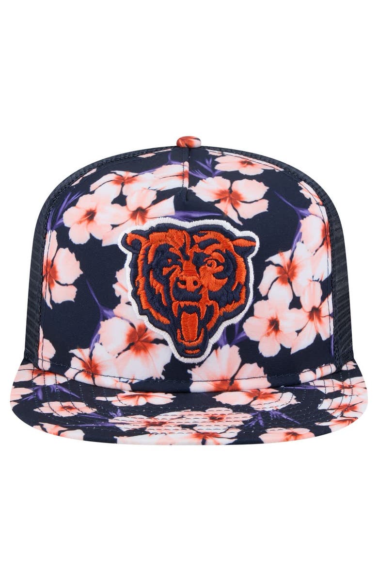 New Era Men's New Era Navy Chicago Bears Adventure Pattern Golfer Snapback Hat, Alternate, color, 