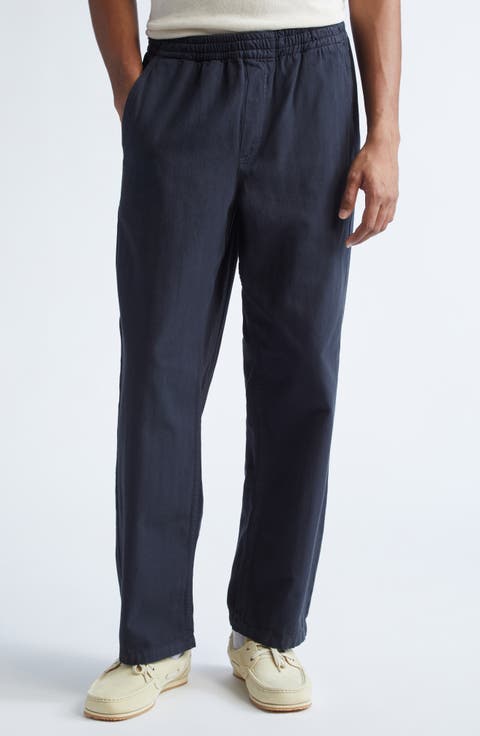 Lucien Cotton Herringbone Trousers