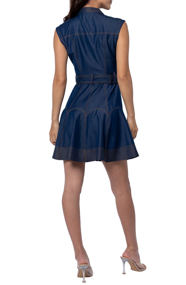 CIEBON Vita Topstitch Detail Dress, Alternate, color, Navy