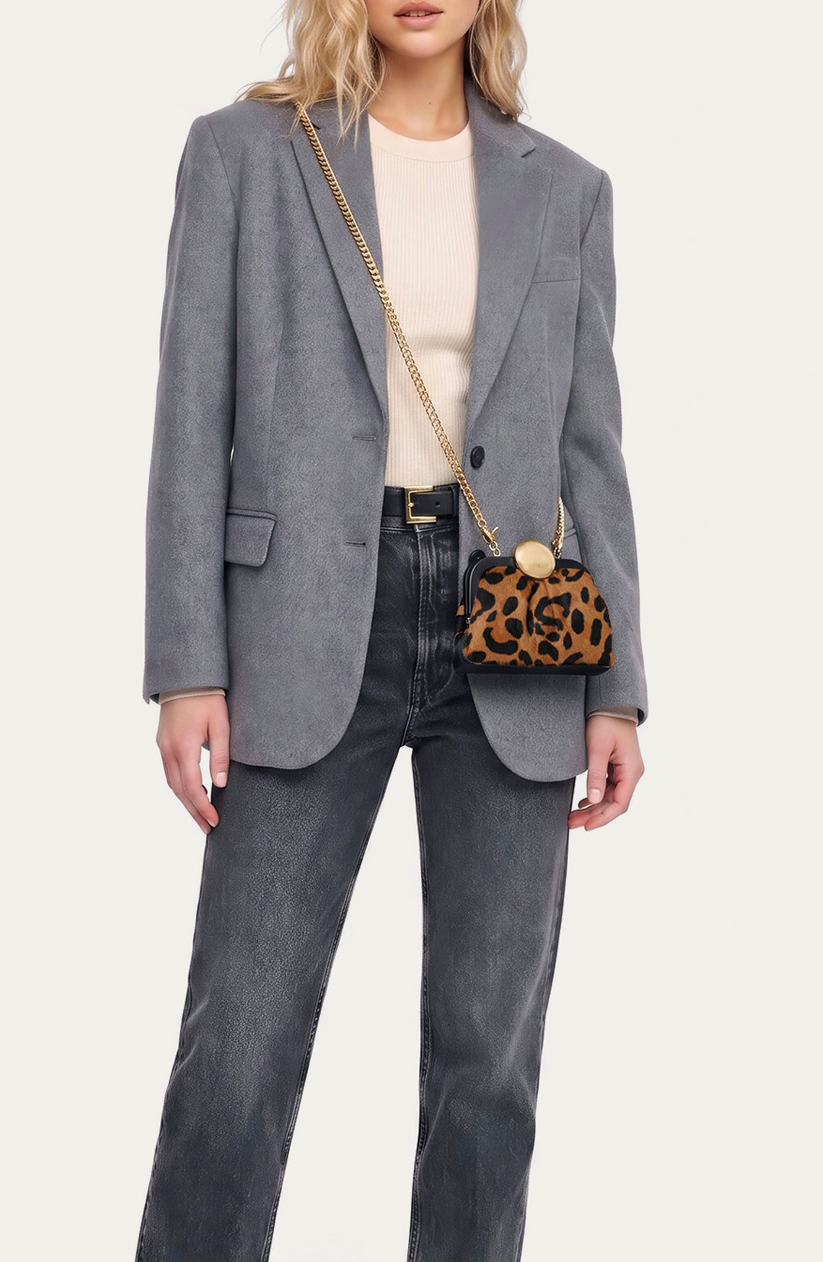 Full Circle Mini Haircalf Frame Crossbody Bag, Alternate, color, WILDCAT HAIRCALF