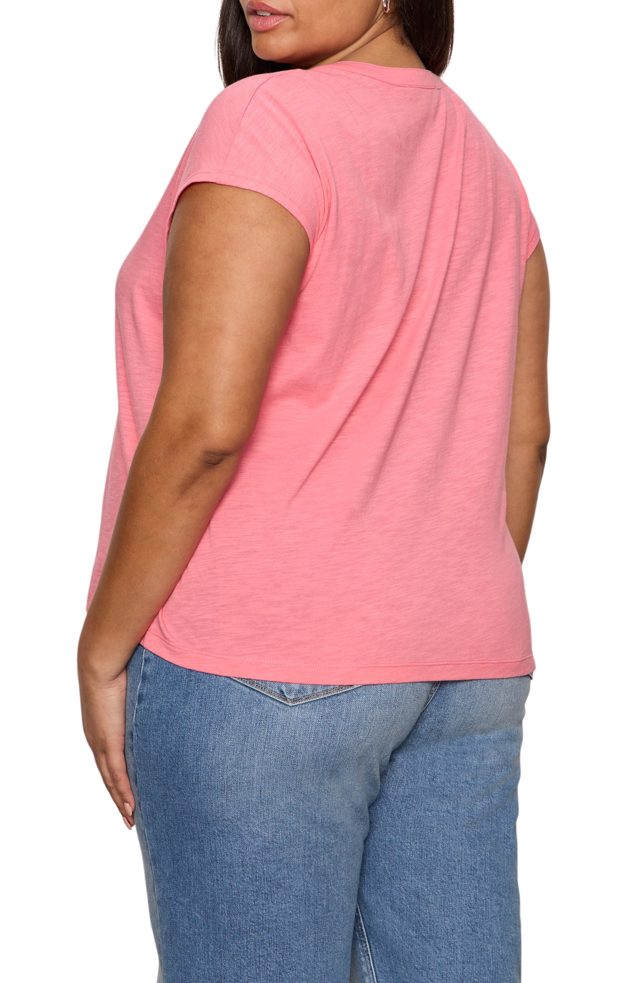 Organic Cotton Blend Split Neck T-Shirt - image 4
