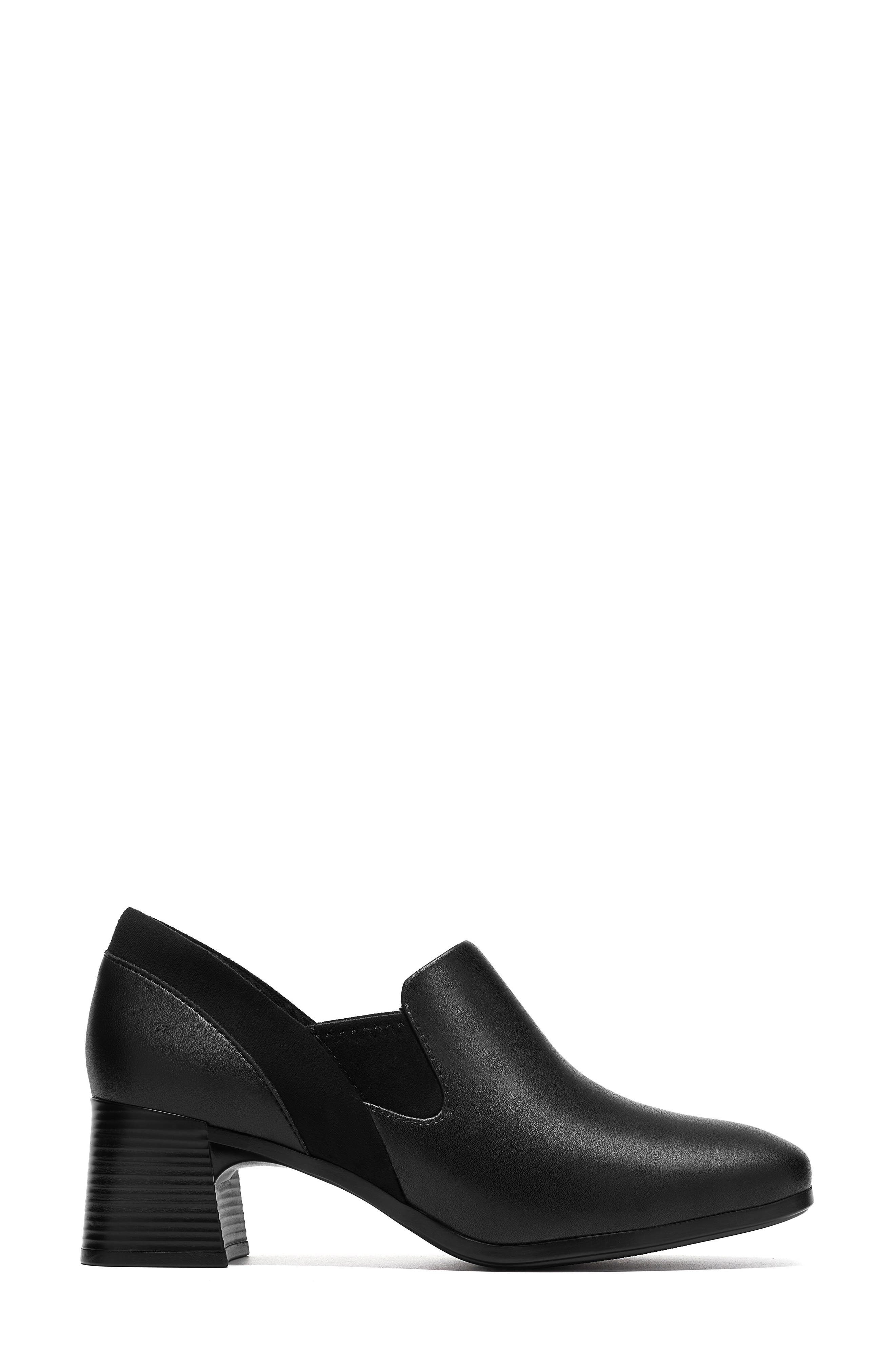 Marriann Pure Leather Bootie, Alternate, color, BLACK COMBI
