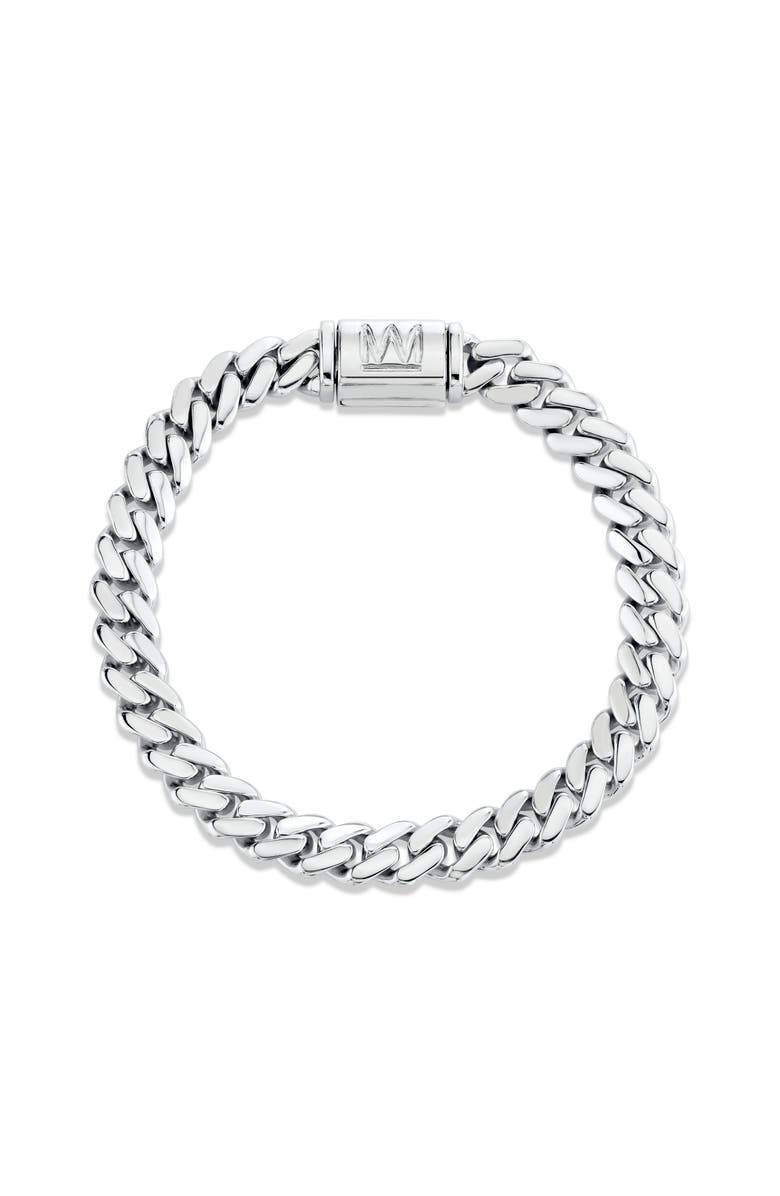 Michael M Men's 6.5 mm Cuban Chain Bracelet, Alternate, color, Silver