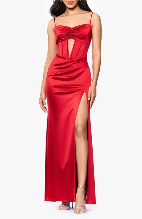 Corset Satin Column Gown