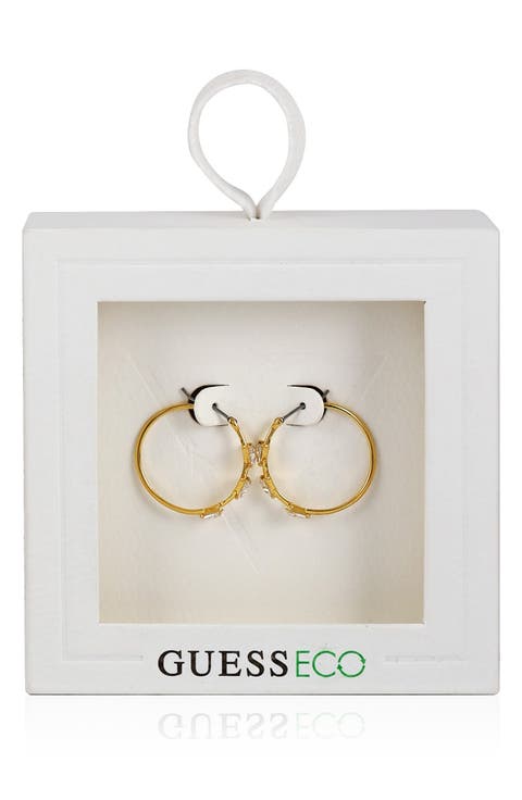 Cubic Zirconia Triangle Hoop Earrings