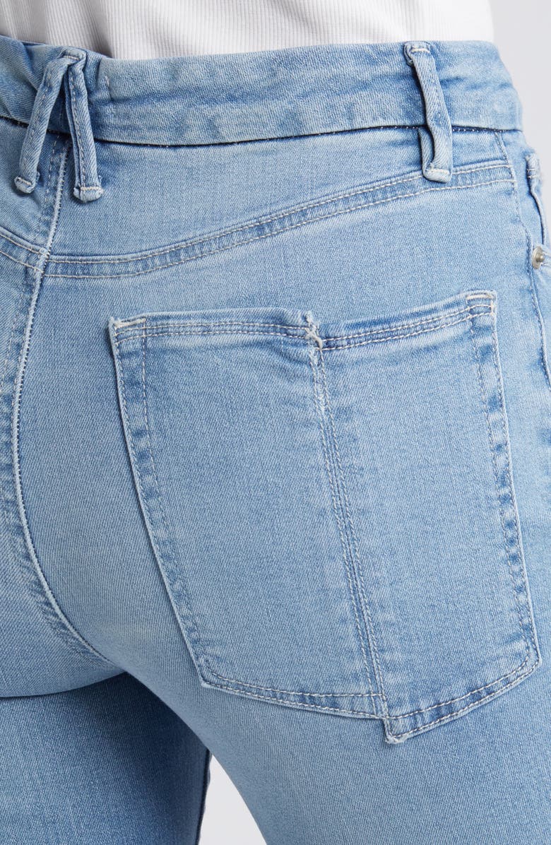 Good American Good Legs Split Back Pocket Flare Jeans, Alternate, color,