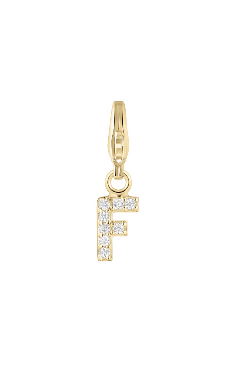 Electric Picks Initial Charm, Main, color, Gold - F