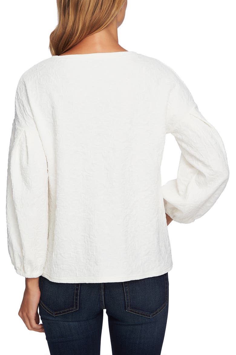 Paisley Jacquard Top, Alternate, color, NEW IVORY