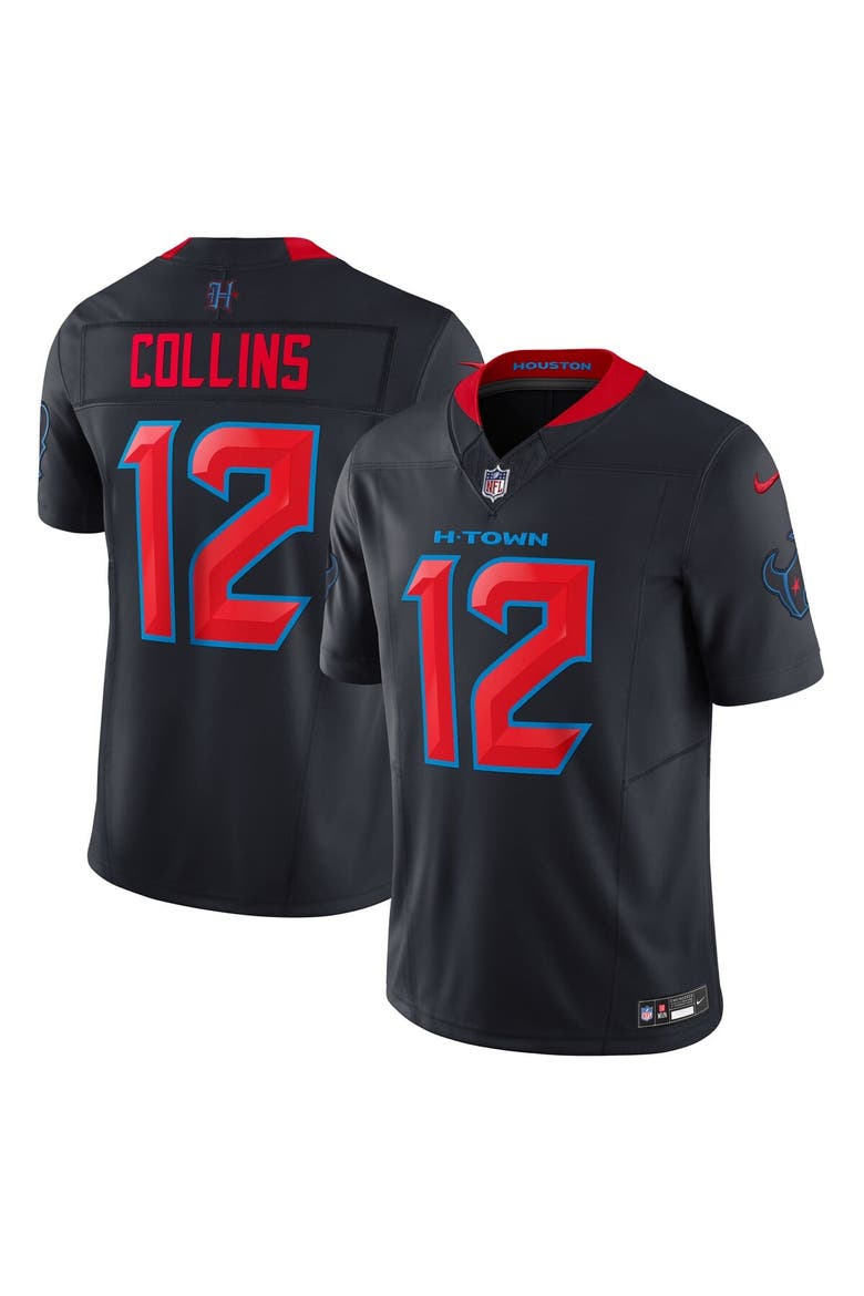 Men's Nike Nico Collins Navy Houston Texans Alternate 2 Vapor F.U.S.E. Limited Jersey, Alternate, color, Navy