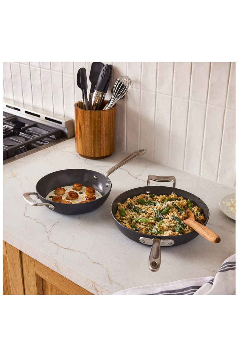 HA1 Ceramic Nonstick 2-Piece Frying Pan Set, Alternate, color, GRAY