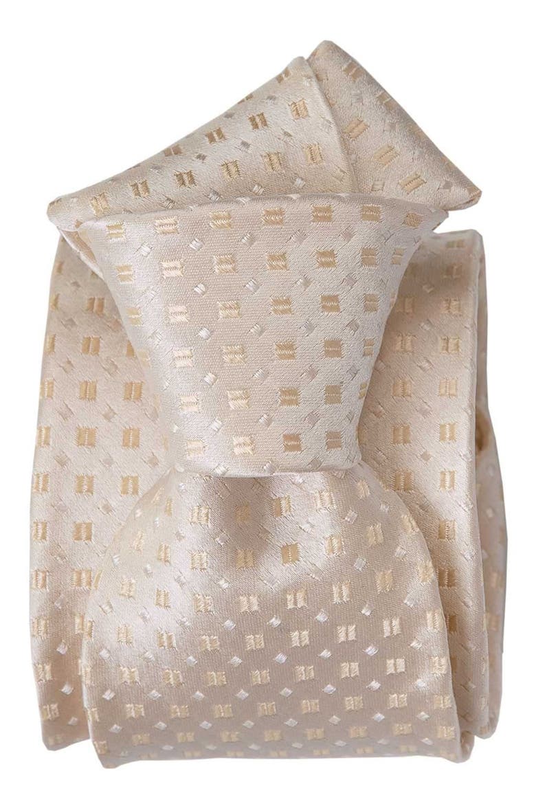 Barbera - Silk Jacquard Tie for Men, Alternate, color, Champagne