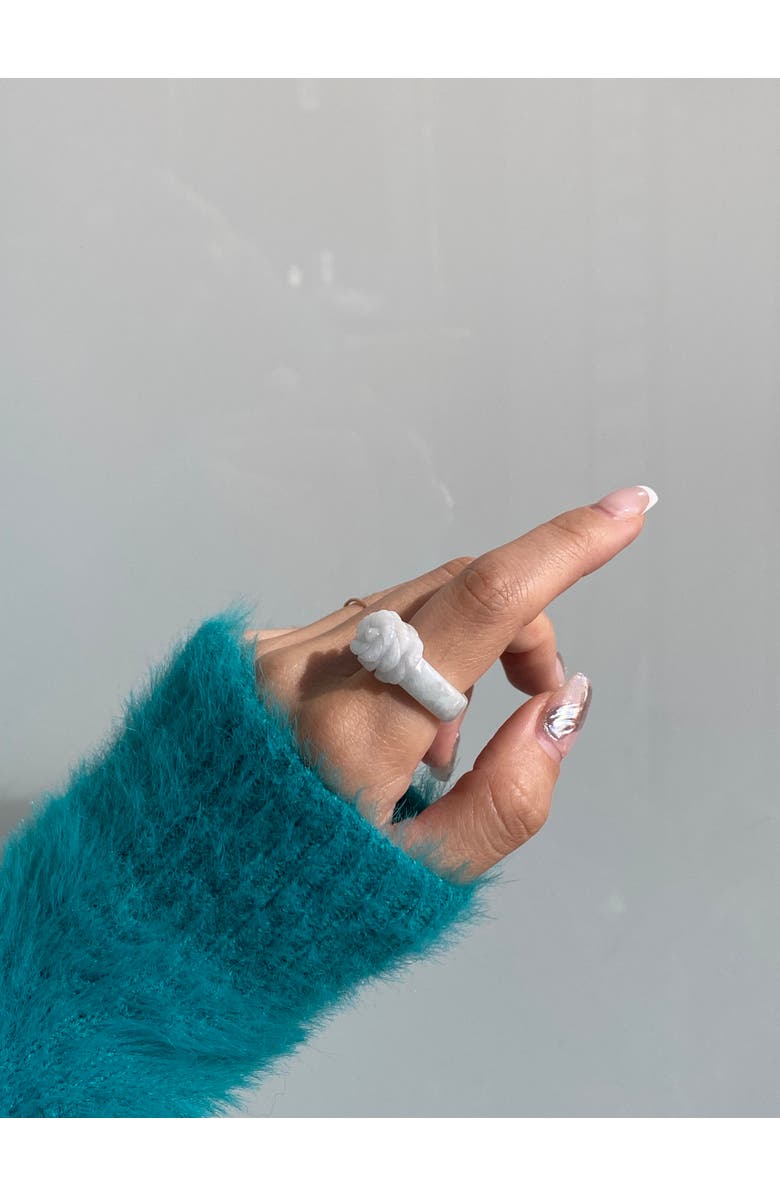 seree Rose Off-white jade ring, Alternate, color, Off White
