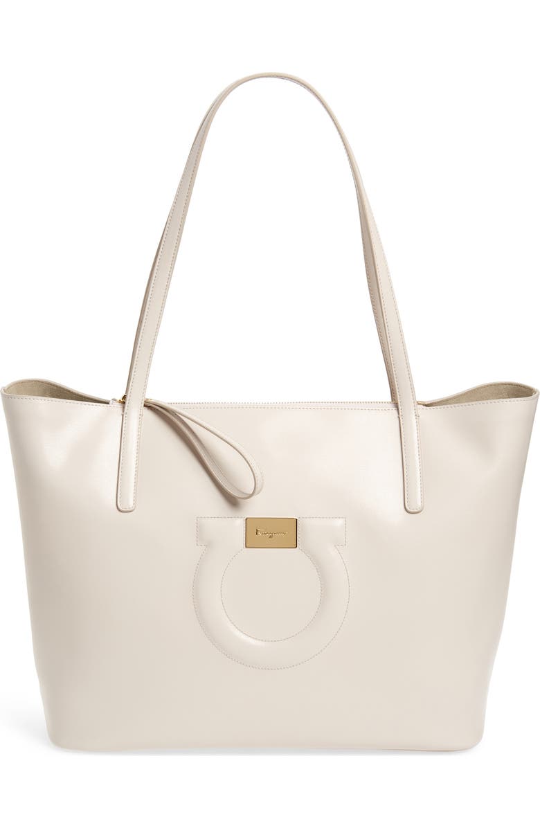 FERRAGAMO Salvatore Ferragamo City Quilted Gancio Leather Tote, Main, color,