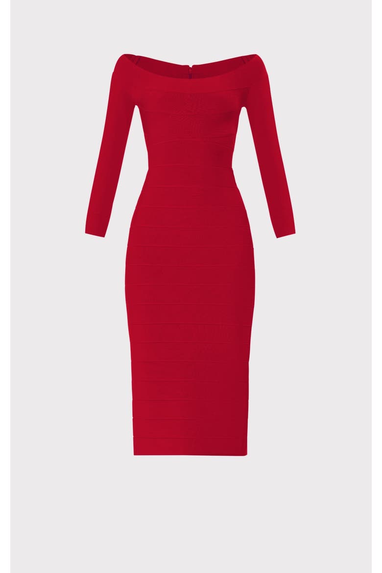 Icon Scoop Neck Midi Dress, Alternate, color, CHERRY