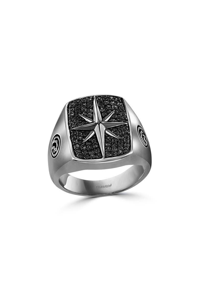 Sterling Silver Black Spinel Ring, Main, color, BLACK