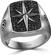 EFFY Sterling Silver Black Spinel Ring