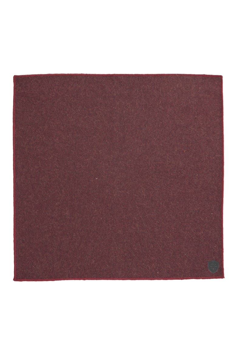 Burgundy Cashmere Pocket Square, Alternate, color, BURGUNDY
