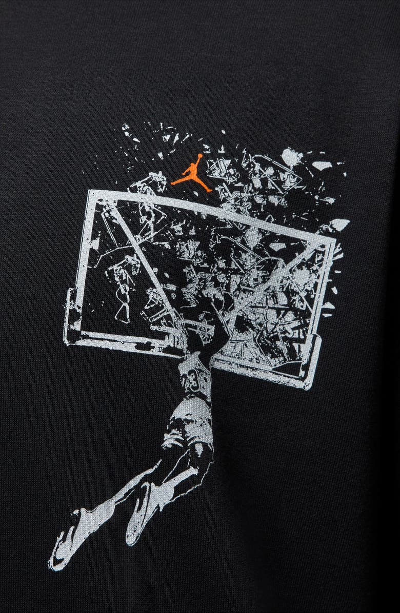 Jordan Brooklyn Oversize Hoodie, Alternate, color, Black/ Starfish