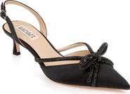 Badgley Mischka Collection Angelina Slingback Pointed Toe Kitten Heel Pump