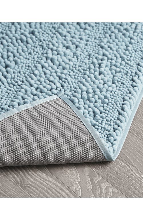 Laura Ashley Chenille Set Of 2 Bath Rugs In Aqua