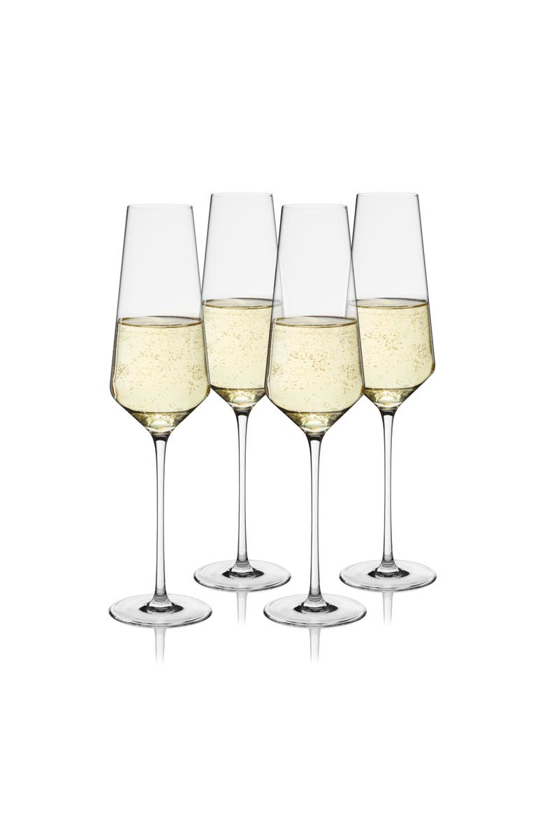 Reserve Liminal Champagne Flutes Set of 4, Main, color, Clear