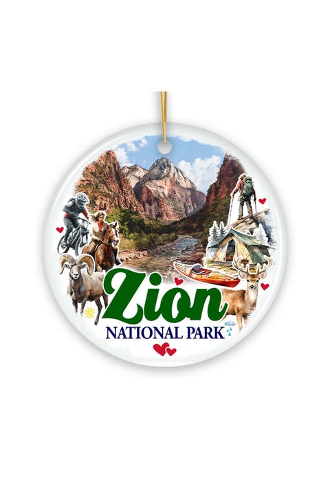 Zion National Park Scenic Canyon Ceramic Ornament
