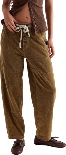 Roscoe Barrel Leg Cotton Corduroy Pants