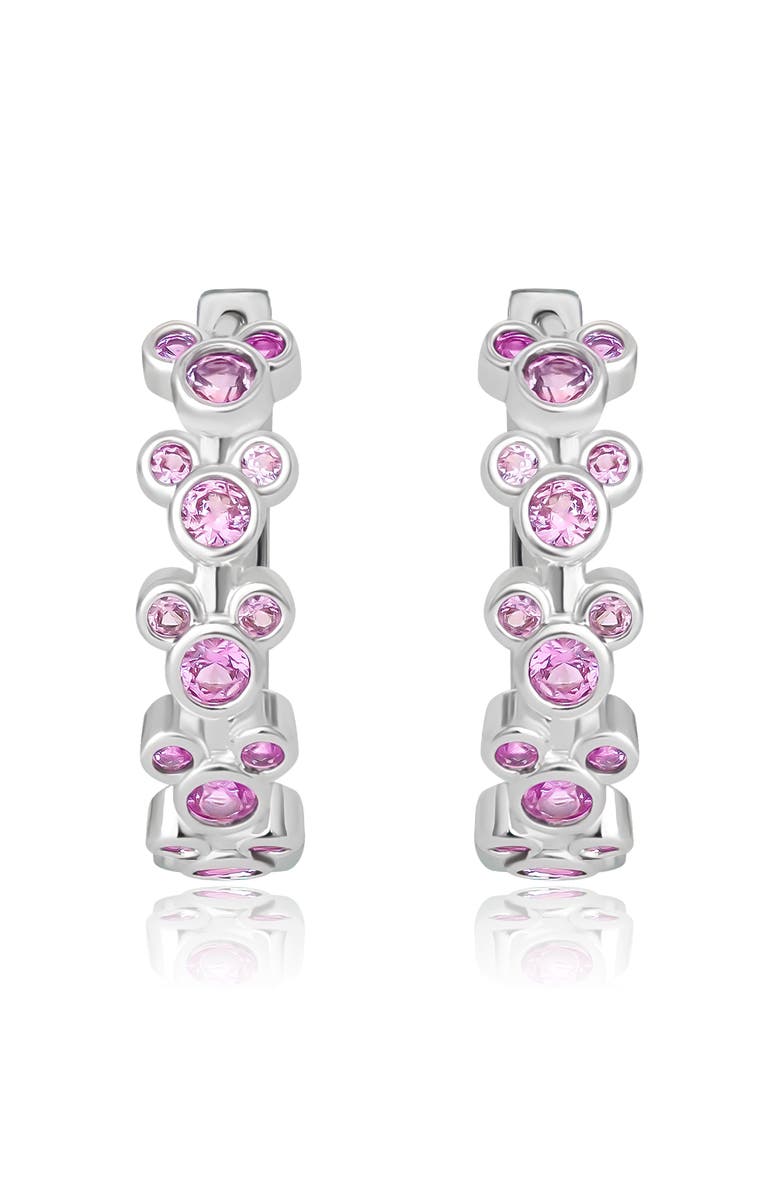 Disney Mickey Mouse Endless Hoop Earrings, Alternate, color, Silver Tone