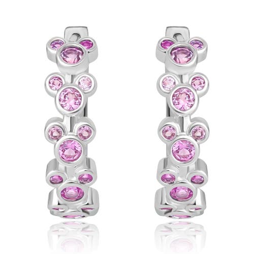 Disney Mickey Mouse Endless Hoop Earrings In Metallic