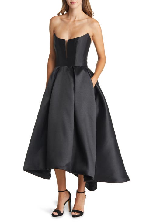 Strapless Satin Gown