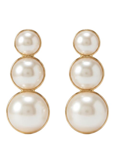 Arya Pearl Tier Earrings