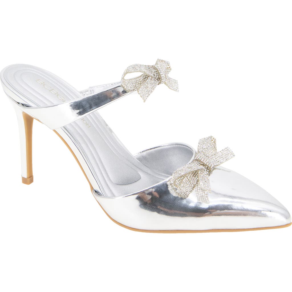Bcbg Bardia Pointed Toe Mule In Silver