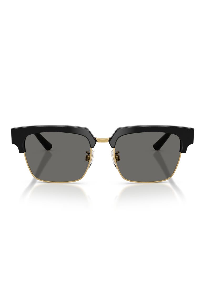 54mm Square Sunglasses, Main, color, BLACK / GREY