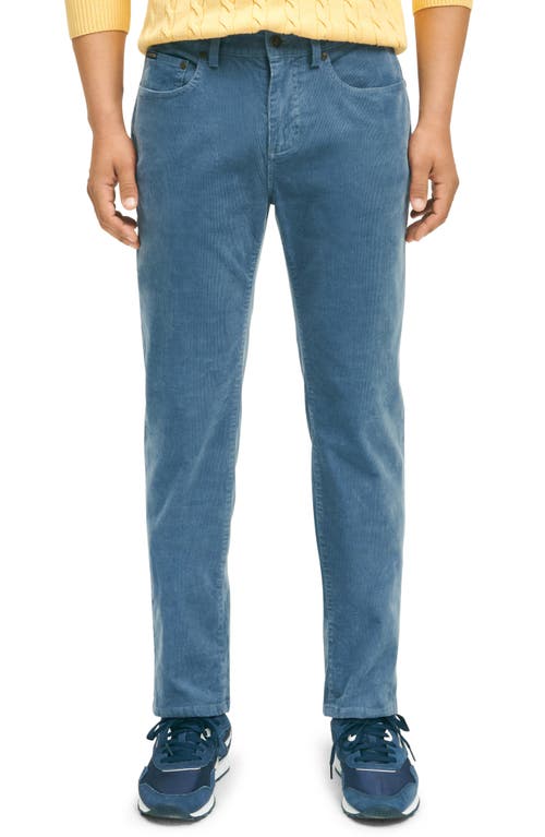 Brooks Brothers Stretch Cotton Corduroy Five Pocket Pants In China Blue