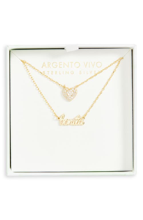 Argento Vivo Heart & Bonita Pendant Layered Necklace