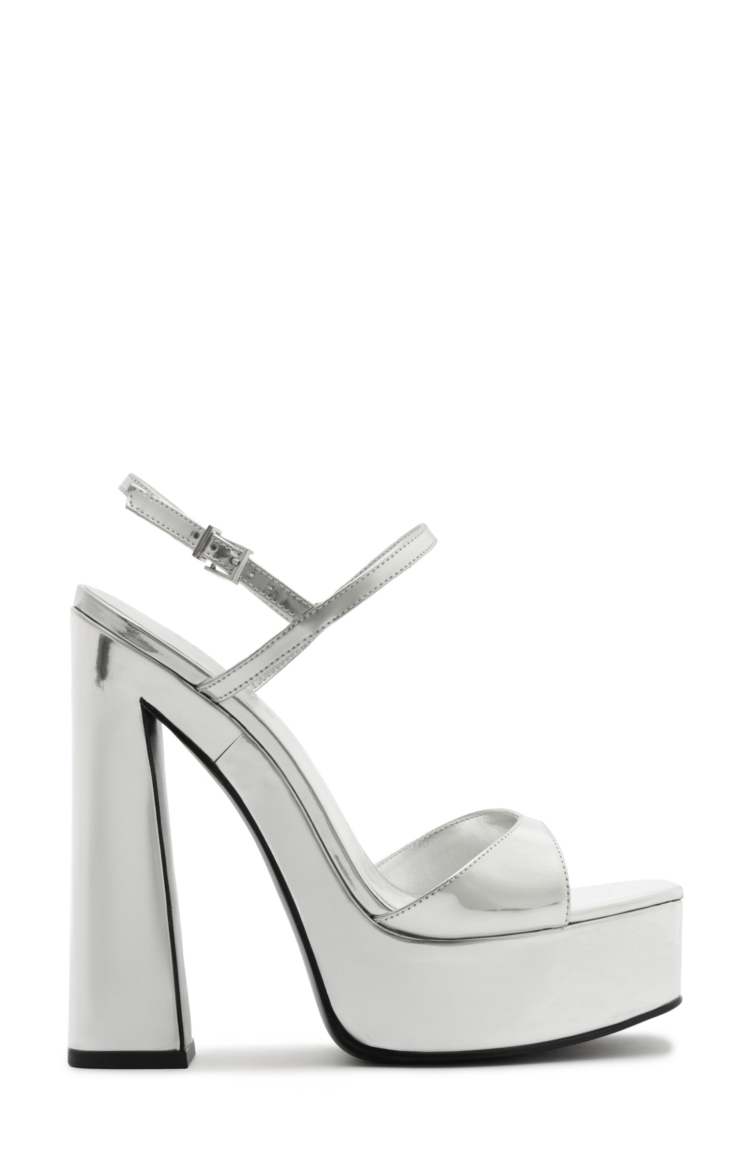 Arlene Platform Sandal, Alternate, color, SILVER