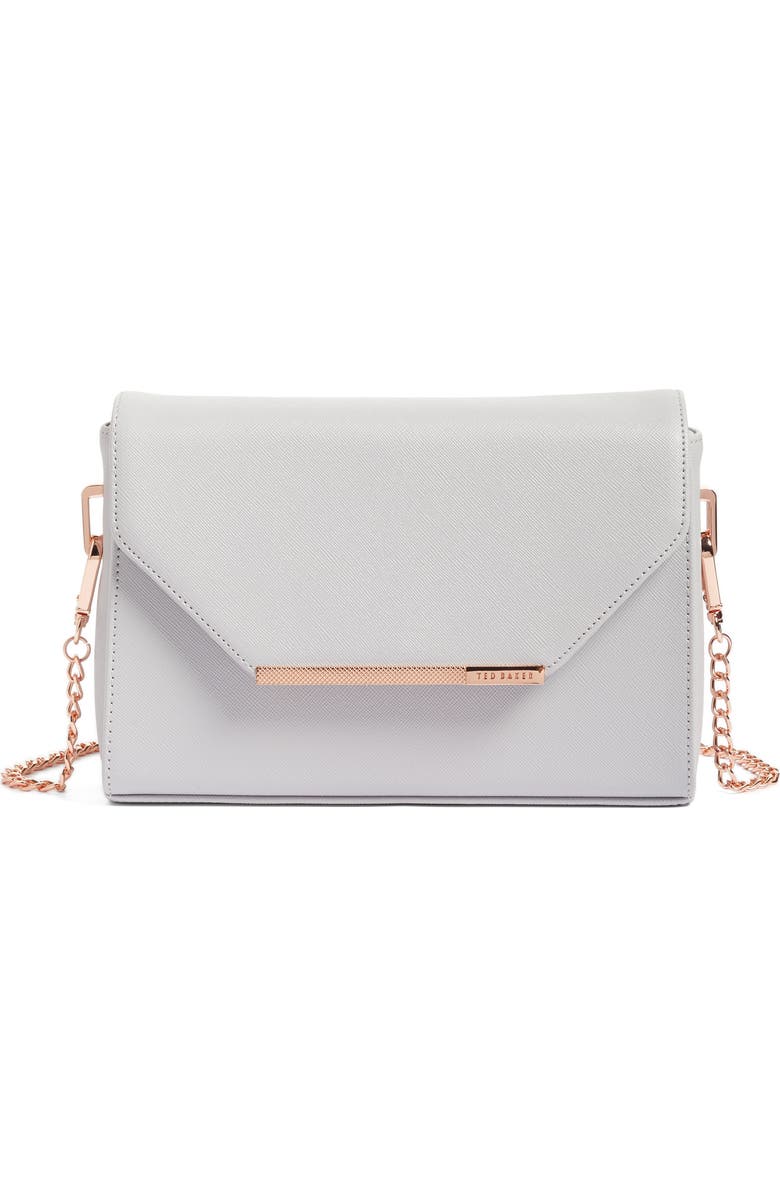 Ted Baker London Textured Bar Faux Leather Crossbody Bag, Main, color,