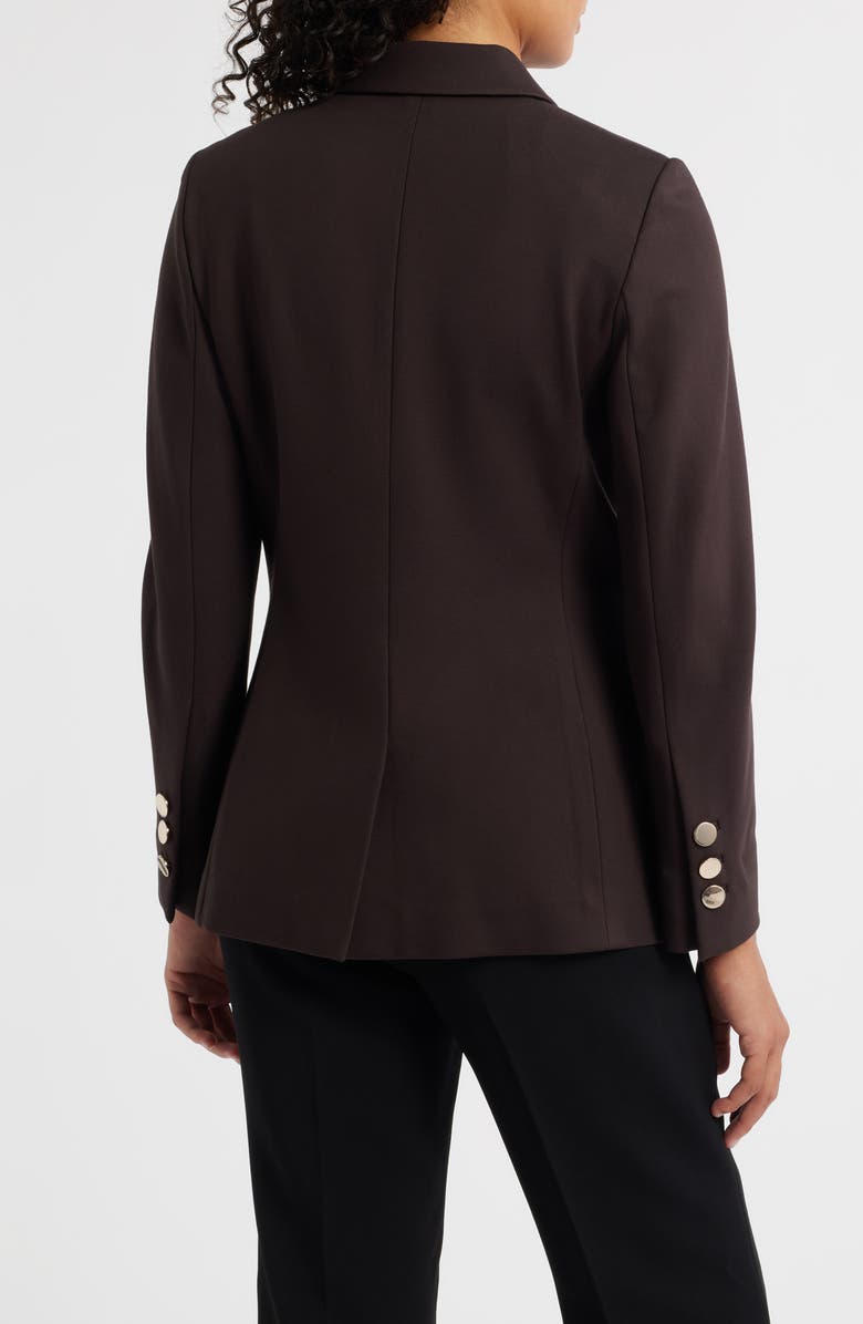 Anne Klein Stacked Pocket One-Button Blazer, Alternate, color, Deep Mahogany