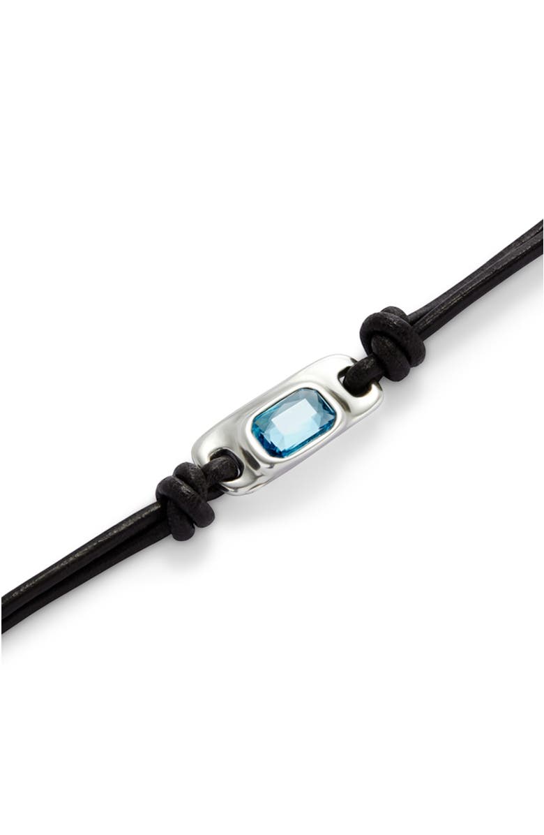 UNODE50 Blue Faceted Crystal Bracelet, Alternate, color, Silver