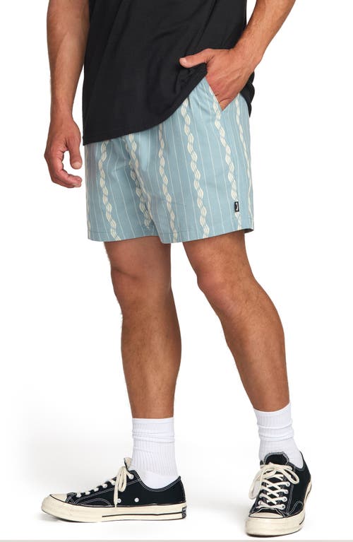 Billabong Mario Cotton Drawstring Shorts In Blue