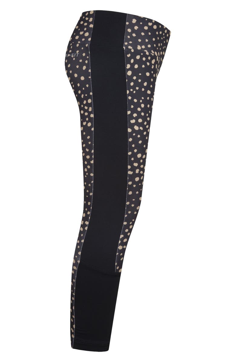 Nike Kids' Dri-FIT Animal Spot Leggings, Alternate, color, Black