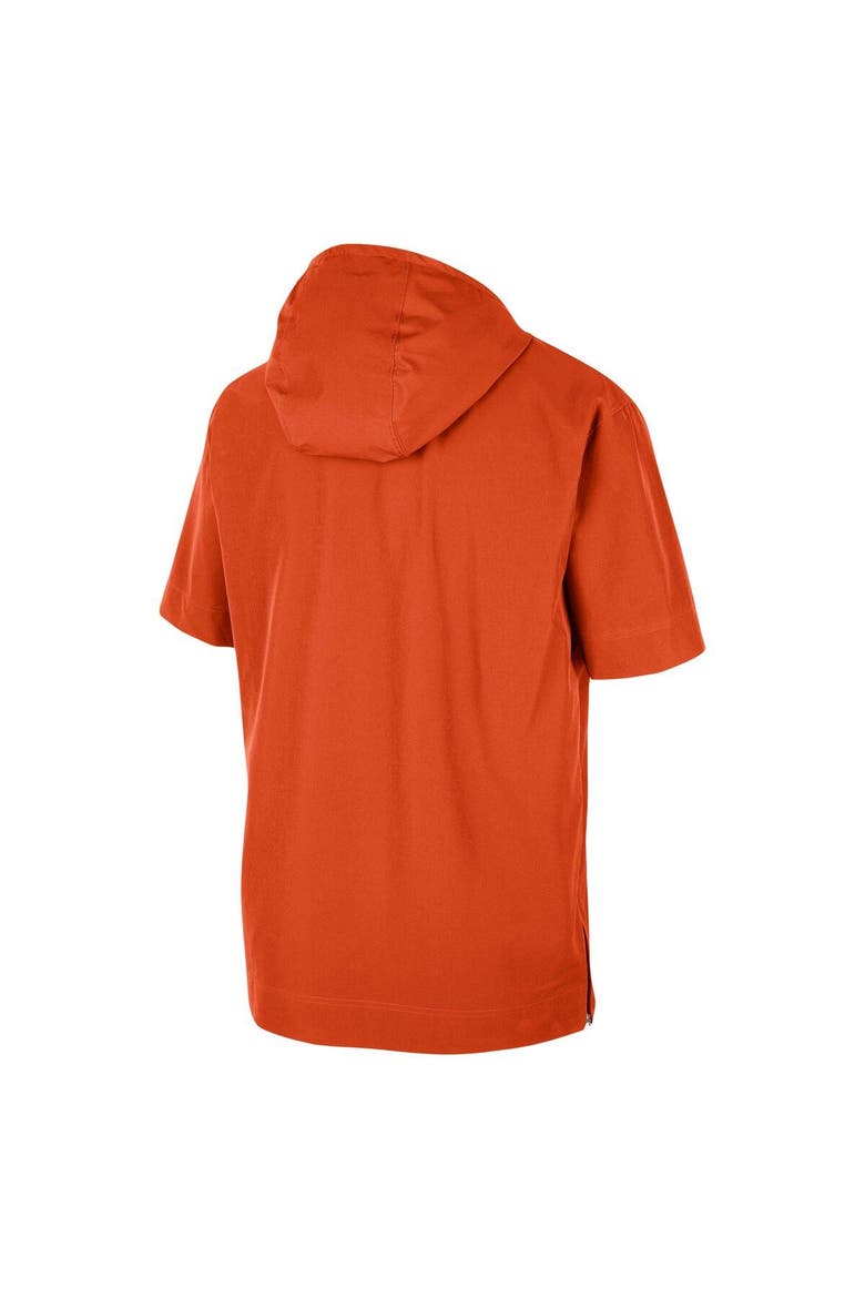 Men's Nike Orange Clemson Tigers Coaches Half-Zip Short Sleeve Jacket, Alternate, color, Orange