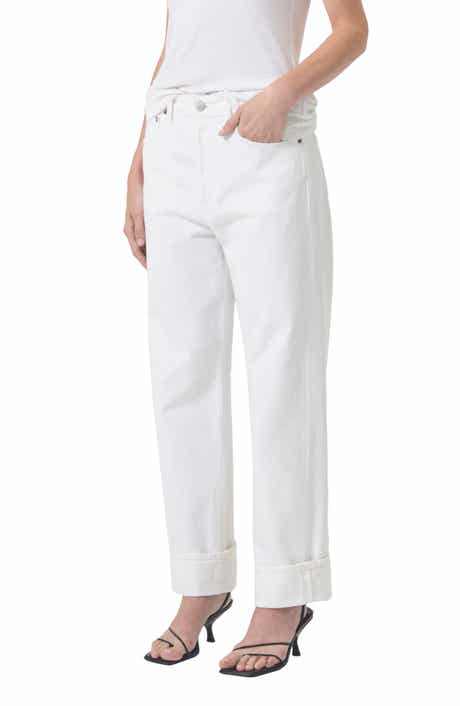 AGOLDE Fran High Waist Wide Straight Leg Jeans