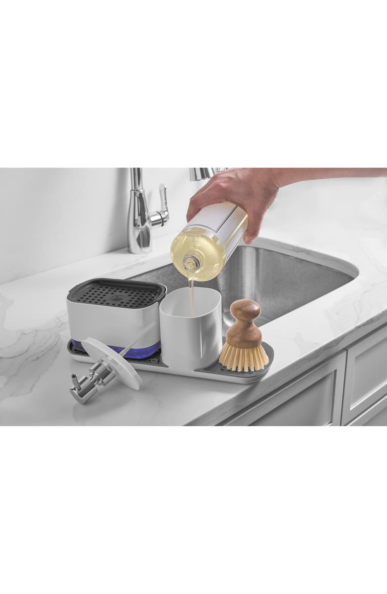 CORE KITCHEN Sponge Saver Sink Caddy, Alternate, color, White/ Grey