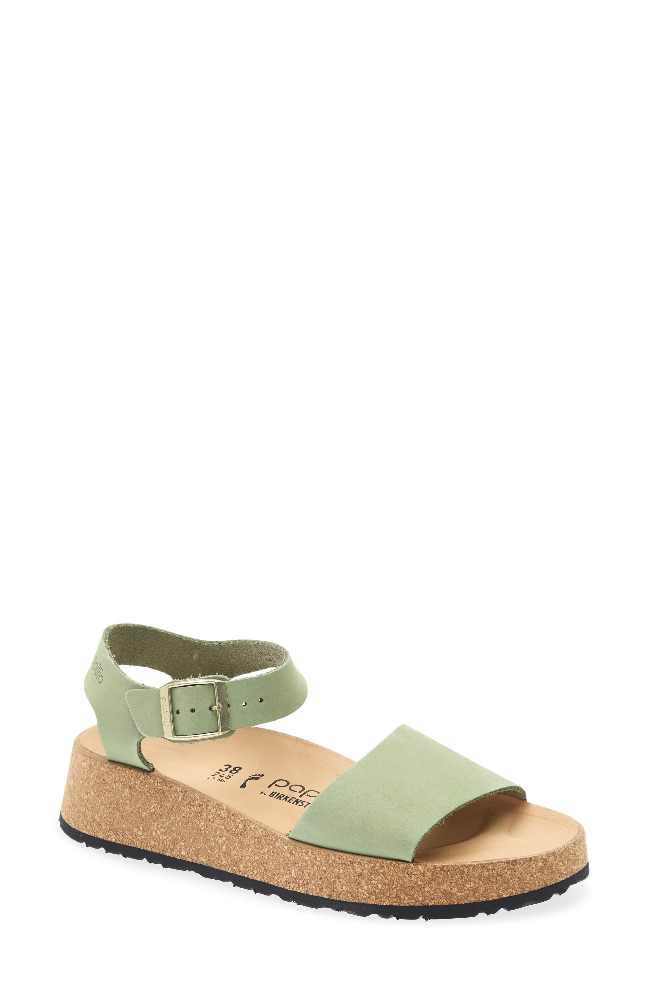 Glenda Wedge Sandal - Discontinued, Main, color, GREEN TEA
