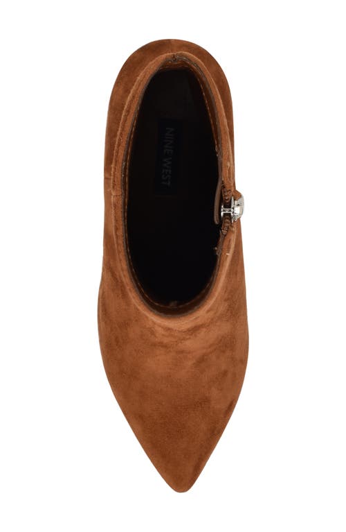 Nine West Maribu Pointed Toe Bootie In Brown
